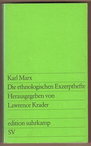 Seller image for Die ethnologischen Exzerpthefte. for sale by Antiquariat Neue Kritik