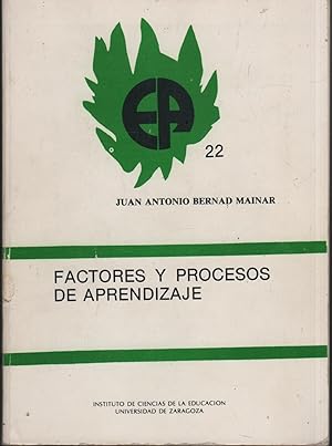 Seller image for FACTORES Y PROCESOS DE APRENDIZAJE Educacin Abierta, 22 for sale by Librera Hijazo