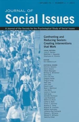 Seller image for Confronting and Reducing Sexism: Creating Interventions that Work (Journal of Social Issues (JOSI)) [Paperback ] for sale by booksXpress