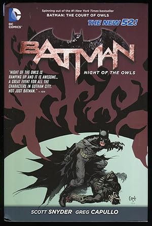 Bild des Verkufers fr Batman Night of the Owls Hardcover HC Dust Jacket Robin Catwoman Batgirl Batwing zum Verkauf von CollectibleEntertainment