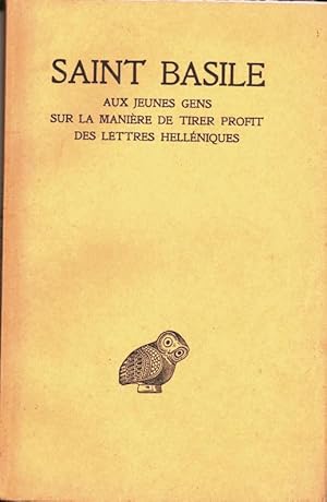 Seller image for Aux jeunes gens sur la manire de tirer profit des lettres hellniques for sale by Calepinus, la librairie latin-grec