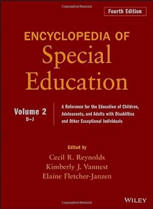 Immagine del venditore per Encyclopedia of Special Education, Volume 2: A Reference for the Education of Children, Adolescents, and Adults Disabilities and Other Exceptional Individuals [Hardcover ] venduto da booksXpress