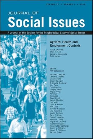 Seller image for Ageism: Health and Employment Contexts (Journal of Social Issues (JOSI)) [Paperback ] for sale by booksXpress