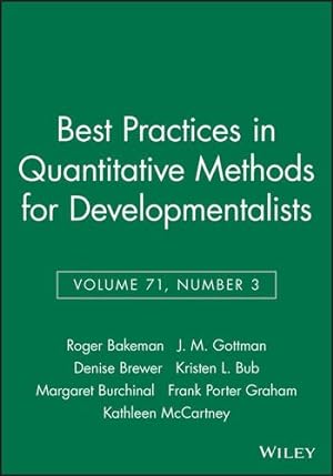 Seller image for Best Practices in Quantitative Methods for Developmentalists, Volume 71, Number 3 (Monographs of the Society for Research in Child Development) [Paperback ] for sale by booksXpress