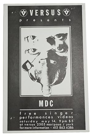 MDC (Millions of Dead Cops), May 14, [198?] at Versus, San Francisco (Original flyer)