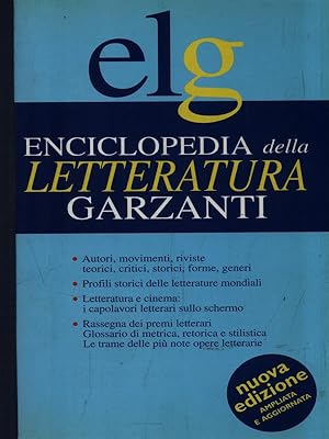 Bild des Verkufers fr Enciclopedia della Letteratura Garzanti zum Verkauf von Librodifaccia