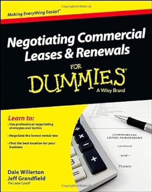 Immagine del venditore per Negotiating Commercial Leases & Renewals For Dummies by Willerton, Dale, Grandfield, Jeff [Paperback ] venduto da booksXpress