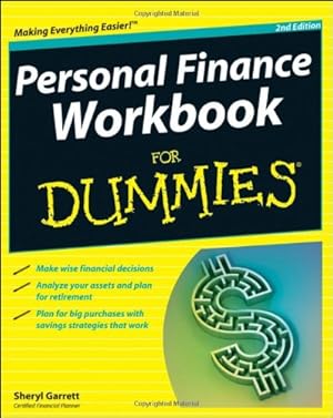 Imagen del vendedor de Personal Finance Workbook For Dummies by Garrett, Sheryl [Paperback ] a la venta por booksXpress