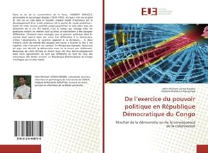 Image du vendeur pour De lexercice du pouvoir politique en Rpublique Dmocratique du Congo mis en vente par BuchWeltWeit Ludwig Meier e.K.