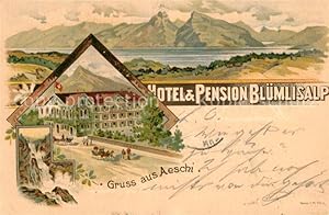 Postkarte Carte Postale 13558957 Aeschi BE Hotel Pension Bluemlisalp Aeschi BE