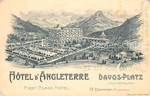 Postkarte Carte Postale 13559867 Davos Platz GR Hotel d'Angleterre Davos Platz GR