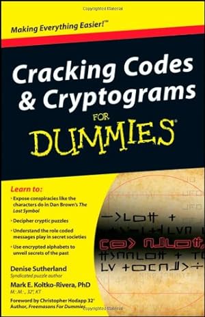 Seller image for Cracking Codes and Cryptograms For Dummies by Denise Sutherland, Mark Koltko-Rivera [Paperback ] for sale by booksXpress