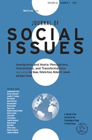 Seller image for Immigrants and Hosts: Perceptions, Interactions, and Transformations (Journal of Social Issues) [Paperback ] for sale by booksXpress