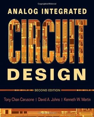 Immagine del venditore per Analog Integrated Circuit Design by Carusone, Tony Chan, Martin, Kenneth, Johns, David [Hardcover ] venduto da booksXpress