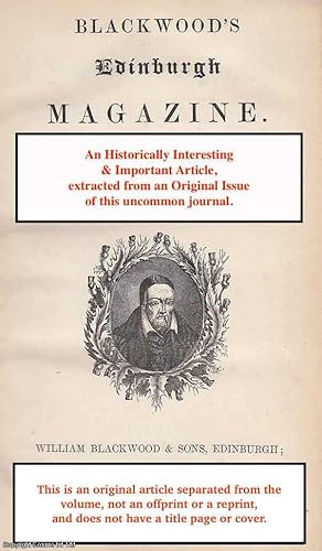 Bild des Verkufers fr The Book of Carlaverock. An uncommon original article from the Blackwood's Edinburgh Magazine, 1874. zum Verkauf von Cosmo Books