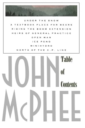 Seller image for Table of Contents by McPhee, John [Paperback ] for sale by booksXpress