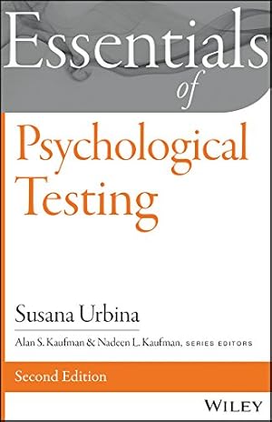 Seller image for Essentials of Psychological Testing (Essentials of Behavioral Science) by Urbina, Susana [Paperback ] for sale by booksXpress