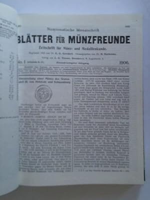 Zeitschrift für Münz- und Medaillenkunde / Monatsschrift für Münz- und Medaillenkunde. Organ des ...