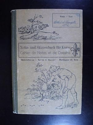 Leeres, privates, handbeschriebenes "Notiz- und Skizzenbuch für Kurse"
