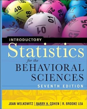 Image du vendeur pour Introductory Statistics for the Behavioral Sciences by Welkowitz, Joan, Cohen, Barry H., Lea, R. Brooke [Hardcover ] mis en vente par booksXpress