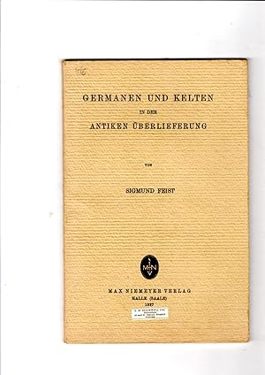 Imagen del vendedor de Germanen und Kelten in der antiken berlieferung a la venta por Gwyn Tudur Davies