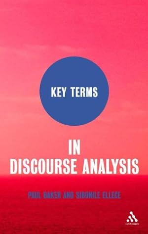 Imagen del vendedor de Key Terms in Discourse Analysis [Hardcover ] a la venta por booksXpress