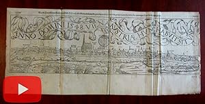 Vienna Austria prospect birds-eye city view 1548 Munster 1598 printed Europe