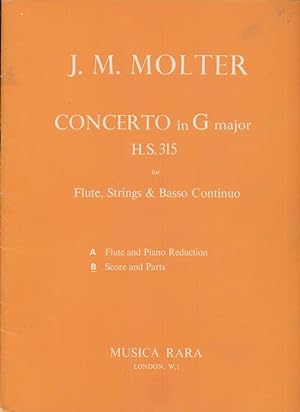Bild des Verkufers fr Concerto in G Major, H.S. 315, for Flute, Strings and Basso Continuo (Score and Parts) zum Verkauf von CorgiPack
