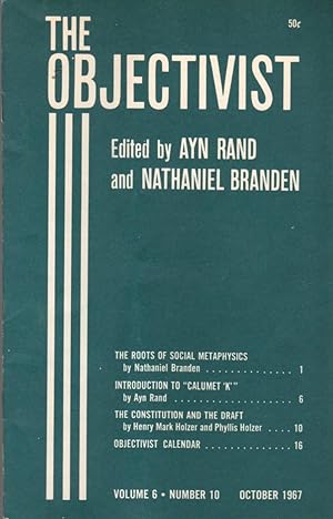 Seller image for The Objectivist: Volume 6, Number 10, October 1967 for sale by Clausen Books, RMABA