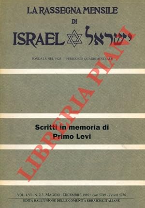 Bild des Verkufers fr Scritti in memoria di Primo Levi. zum Verkauf von Libreria Piani