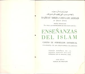 Seller image for LAS ENSEANZAS DEL ISLAM - CAMINO DE PERFECCION ESPIRITUAL, FILOSOFIA DE LOS PRINCIPIOS ISLAMICOS for sale by Libreria 7 Soles