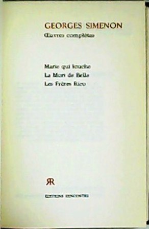 Image du vendeur pour Marie qui louche - La Mort de Belle - Les Frres Rico. mis en vente par Librera y Editorial Renacimiento, S.A.