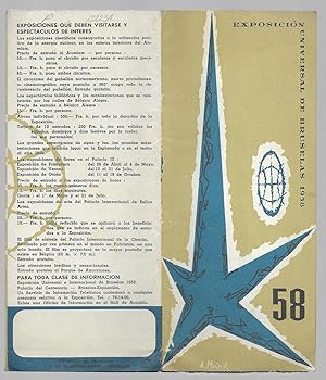 Exposición Universal de Bruselas Folleto turistico 1958