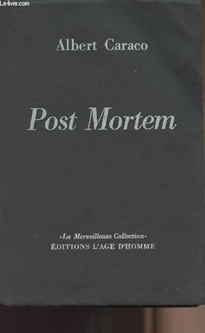 Imagen del vendedor de Post Mortem - collection "La merveilleuse collection" n13 a la venta por Le-Livre