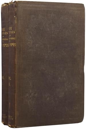 Bild des Verkufers fr The Life, Journals, and Correspondence of Samuel Pepys, Esq. F.R.S., Secretary to the Admiralty in the Reigns of Charles II and James II. Including a Narrative of his Voyage to Tangier, Deciphered from the Short-Hand MSS. in the Bodlian Library, by the Rev. John Smith, A.M., Decipherer of "Pepys's Memoirs." Now First Published from the Originals zum Verkauf von Adrian Harrington Ltd, PBFA, ABA, ILAB