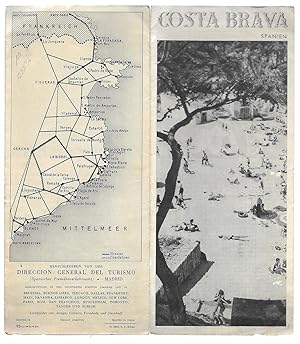 Costa Brava Spanien Folleto turistico 1950 Alemán