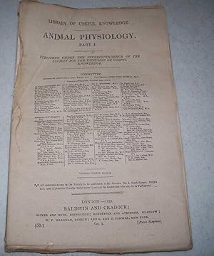 Seller image for Animal Physiology Part I (Library of Useful Knowledge part 59) for sale by Easy Chair Books