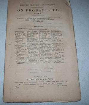 Seller image for On Probability Part I (Library of Useful Knowledge part 78) for sale by Easy Chair Books