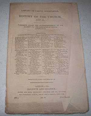 Seller image for History of the Church Part III (Library of Useful Knowledge part 91) for sale by Easy Chair Books