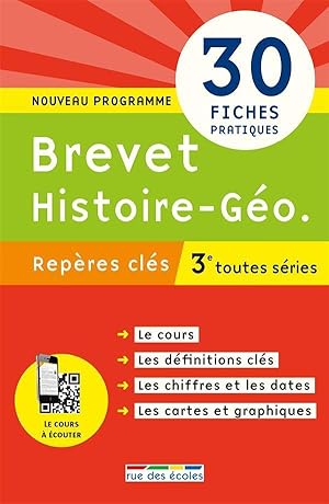 repères clés ; brevet histoire-géo ; 3ème toutes séries ; 30 fiches pratiques