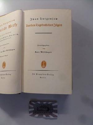 Bild des Verkufers fr Smtliche Werke. Vierter Band: Aus dem Tagebuch eines Jgers. bers. v. F. Meyer-Balte ; Fega Frisch ; Ludwig Rubiner ; August Scholz u. a. Hrsg. v. Otto Buck ; [Kurt Wildhagen]. zum Verkauf von Druckwaren Antiquariat