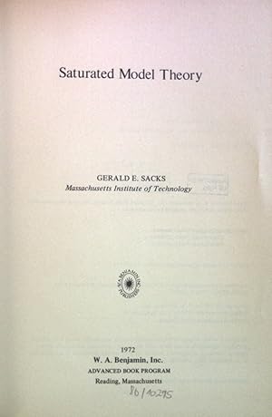 Seller image for Saturated Model Theory. for sale by books4less (Versandantiquariat Petra Gros GmbH & Co. KG)