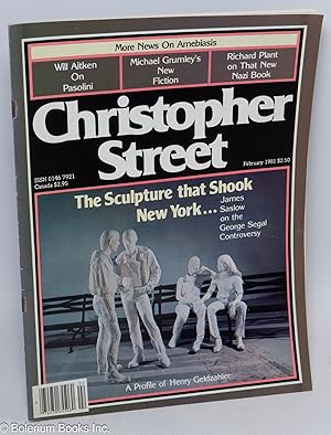 Image du vendeur pour Christopher Street: vol. 5, #4 February 1981: The Sculpture that Shook New York mis en vente par Bolerium Books Inc.