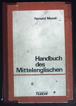 Image du vendeur pour Handbuch des Mittelenglischen mis en vente par books4less (Versandantiquariat Petra Gros GmbH & Co. KG)
