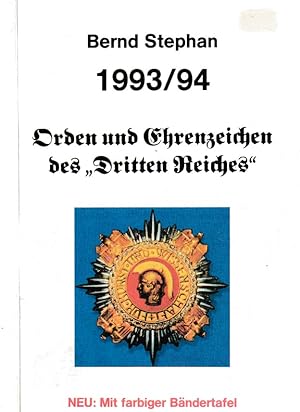Bild des Verkufers fr Orden und Ehrenzeichen des "Dritten Reiches" zum Verkauf von Falkensteiner