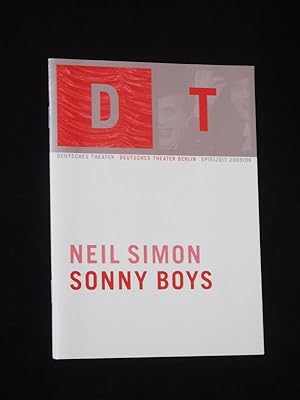 Immagine del venditore per Programmheft 7 Deutsches Theater Berlin 2005/06. SONNY BOYS von Neil Simon. Regie: Martin Duncan, Bhne/ Kostme: Jon Morrell. Mit Christian Grashof, Jrg Gudzuhn, Thomas Schmidt, Simone von Zglinicki, Gabor Biedermann, Gnther Nring, Esther Leiggener, Daniel Rossmeisl venduto da Fast alles Theater! Antiquariat fr die darstellenden Knste