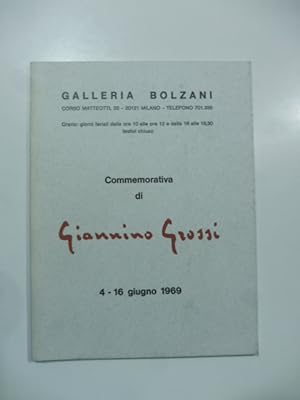 Galleria Bolzani, Milano. Commemorativa di Giannino Grossi