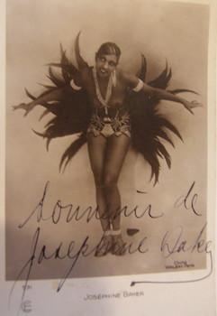 Josephine Baker Autographed Post Card.