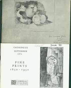 Fine European Prints September 1973 and Fine Prints 1850-1950 September 1974. [Two Auction Catalo...