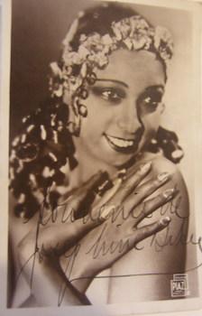 Josephine Baker Autographed Post Card.